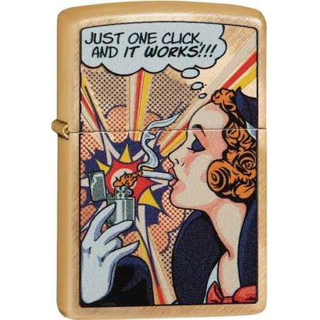 Zippo 2024 Zippo Custom Brushed Brass Windy Pop Art ZIP-204BCI410437
